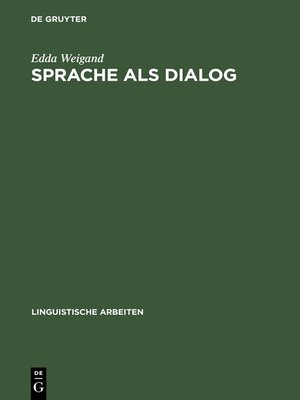 cover image of Sprache als Dialog